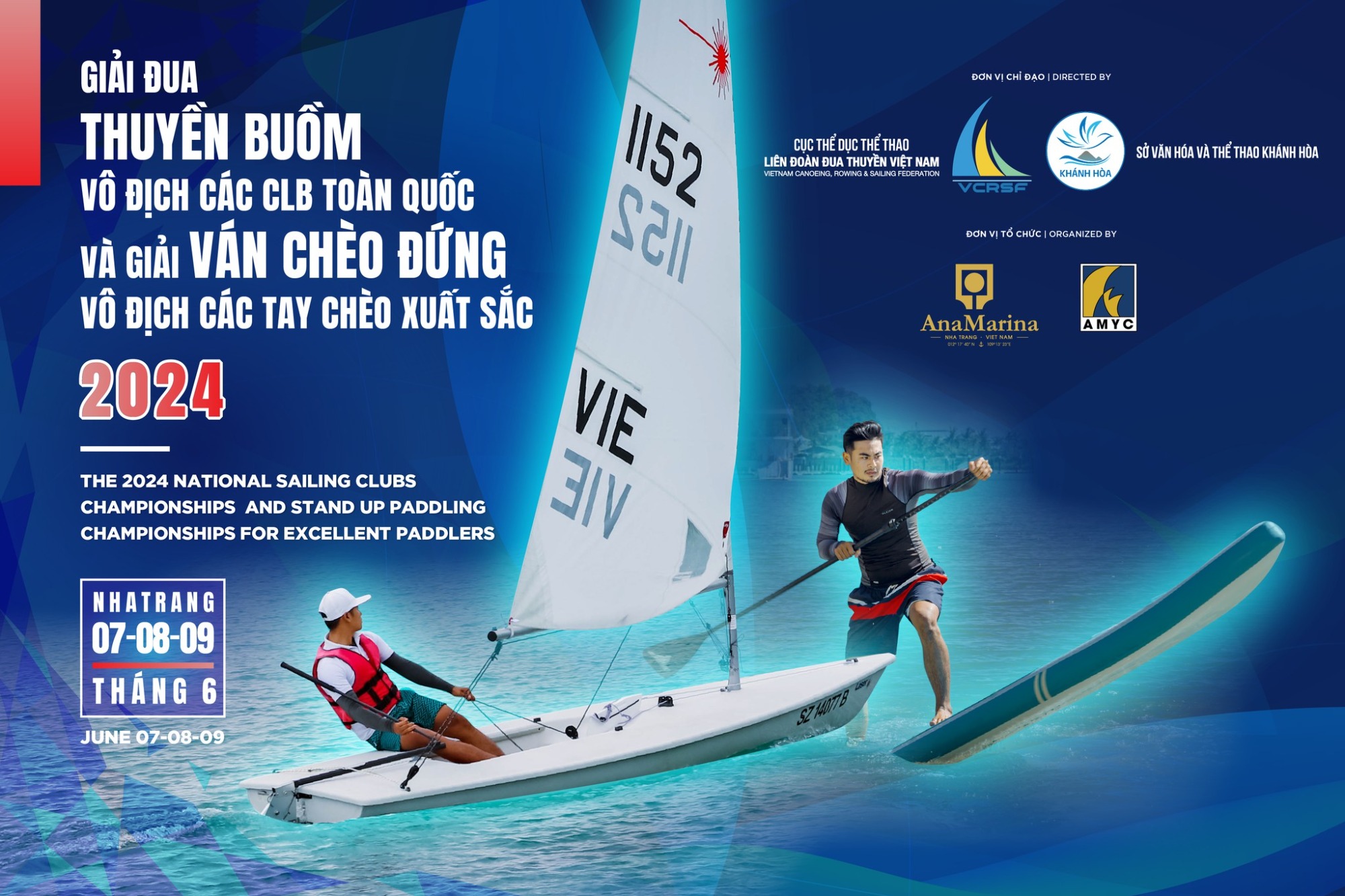 GIẢI VÔ ĐỊCH CÂU LẠC BỘ THUYỀN BUỒM QUỐC GIA 2024 VÀ GIẢI VÔ ĐỊCH CHÈO ĐỨNG DÀNH CHO CÁC VẬN ĐỘNG VIÊN CHÈO XUẤT SẮC