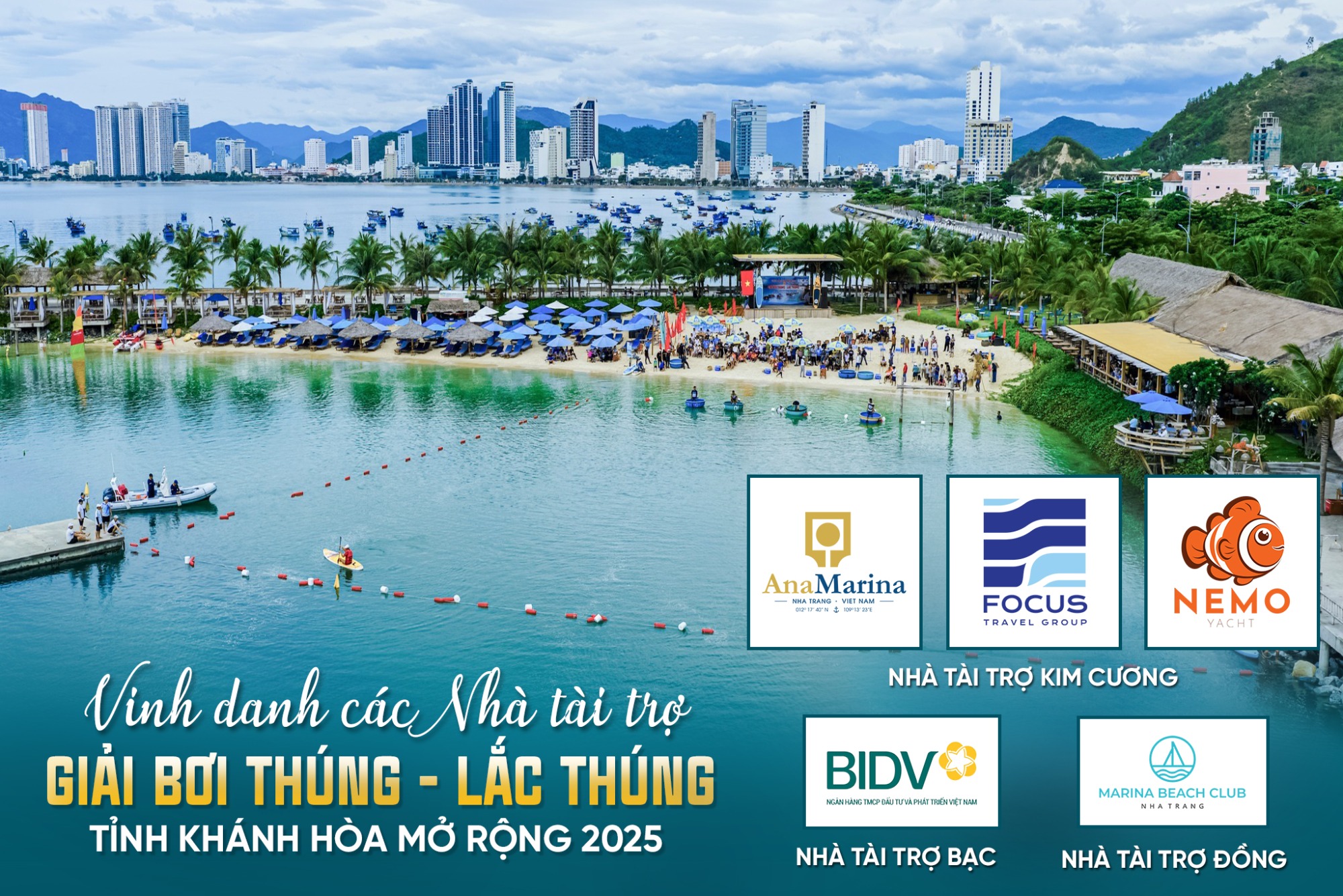 VINH DANH CÁC NHÀ TÀI TRỢ CỦA GIẢI ĐUA THUYỀN XÙ VÀ THUYỀN RỔ KHANH HOA 2025